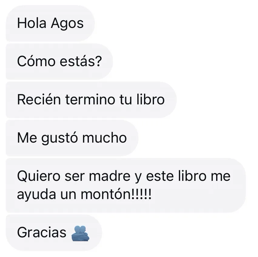 Mensaje de una lectora sobre el libro